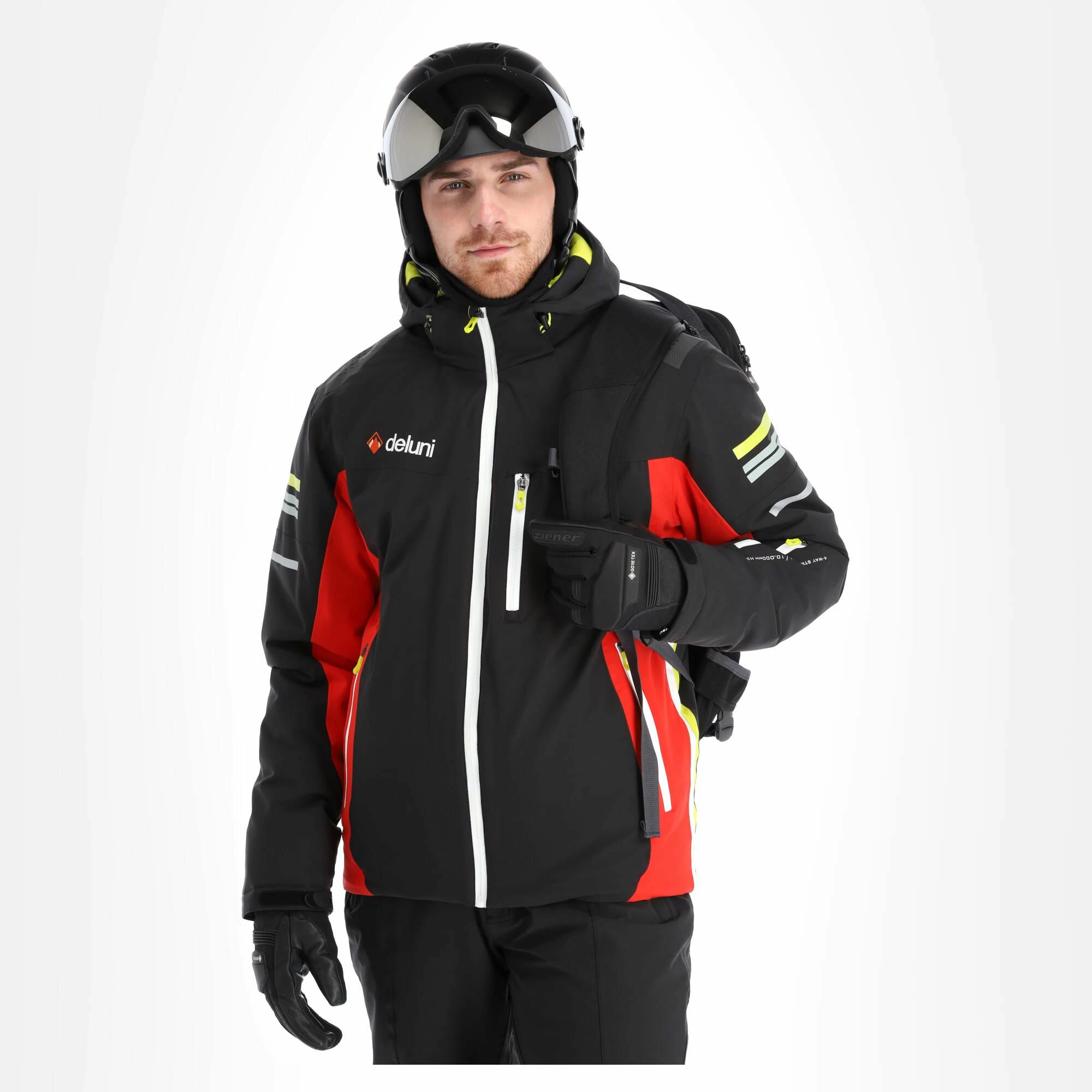 Deluni, Challenger 3 Ski Jacket Men Red/black - Image 2