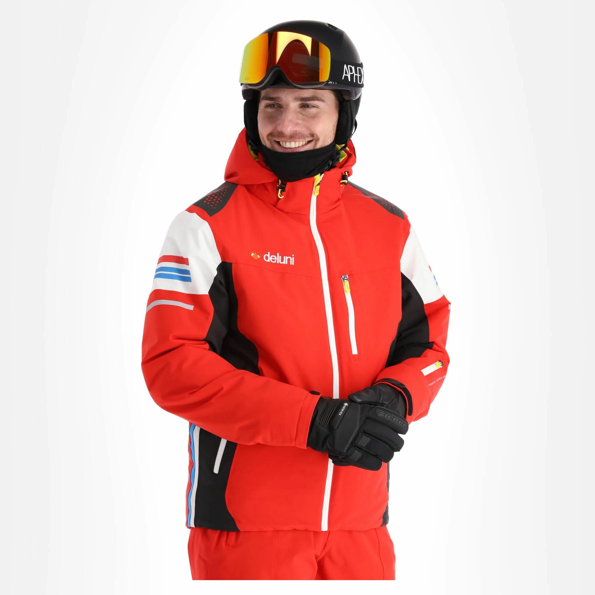 Deluni, Challenger 3 Ski Jacket Men Grey/red - Image 4