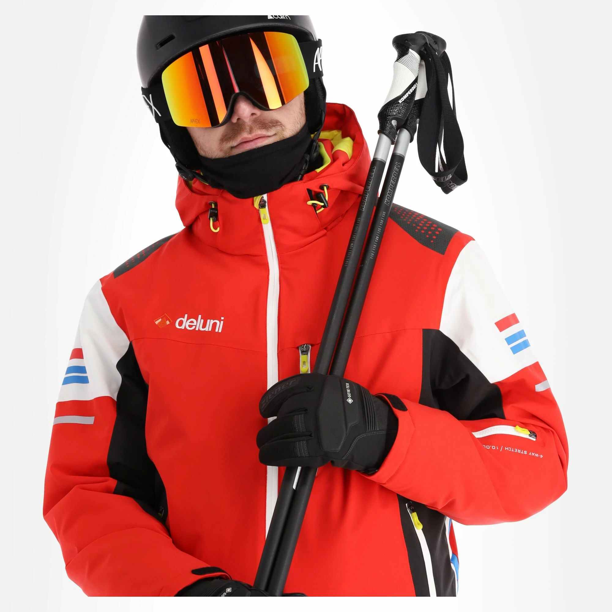 Deluni, Challenger 3 Ski Jacket Men Grey/red - Image 5