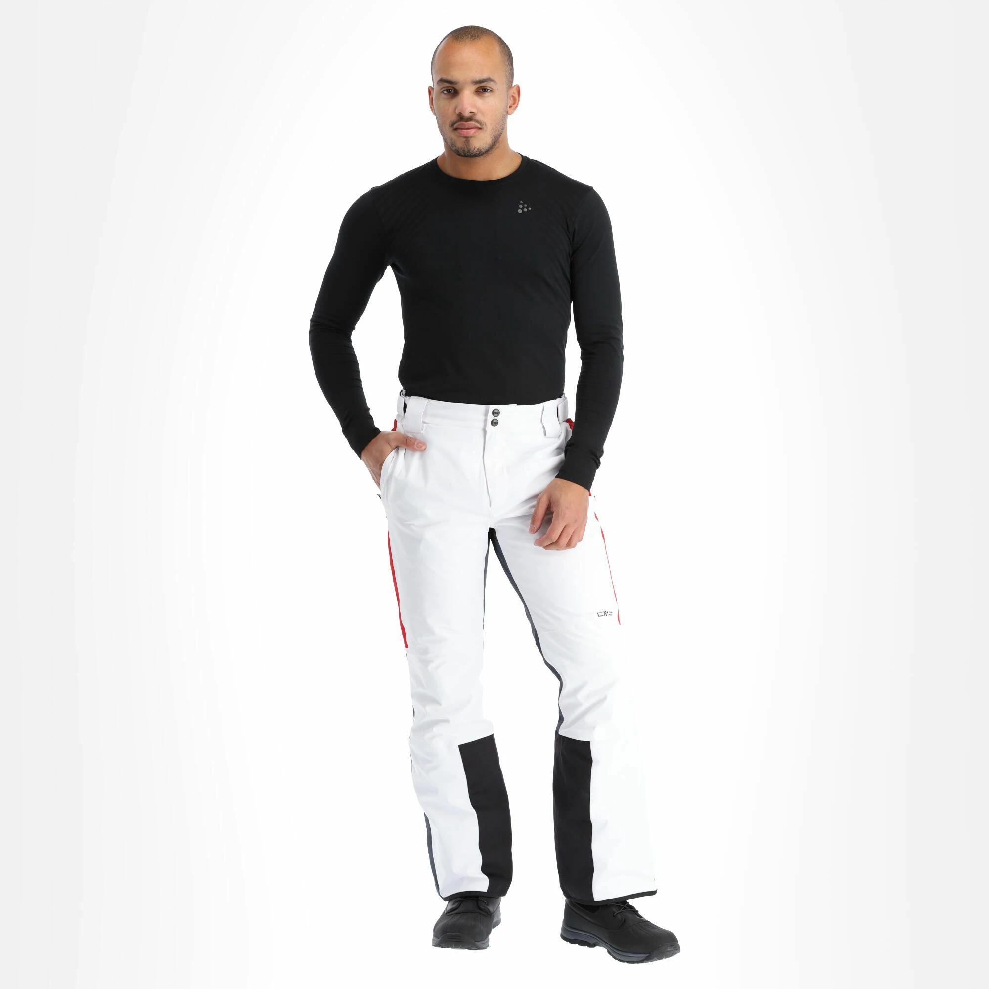 CMP, 30W0487 Ski Pants Men Titanio Grey, White
