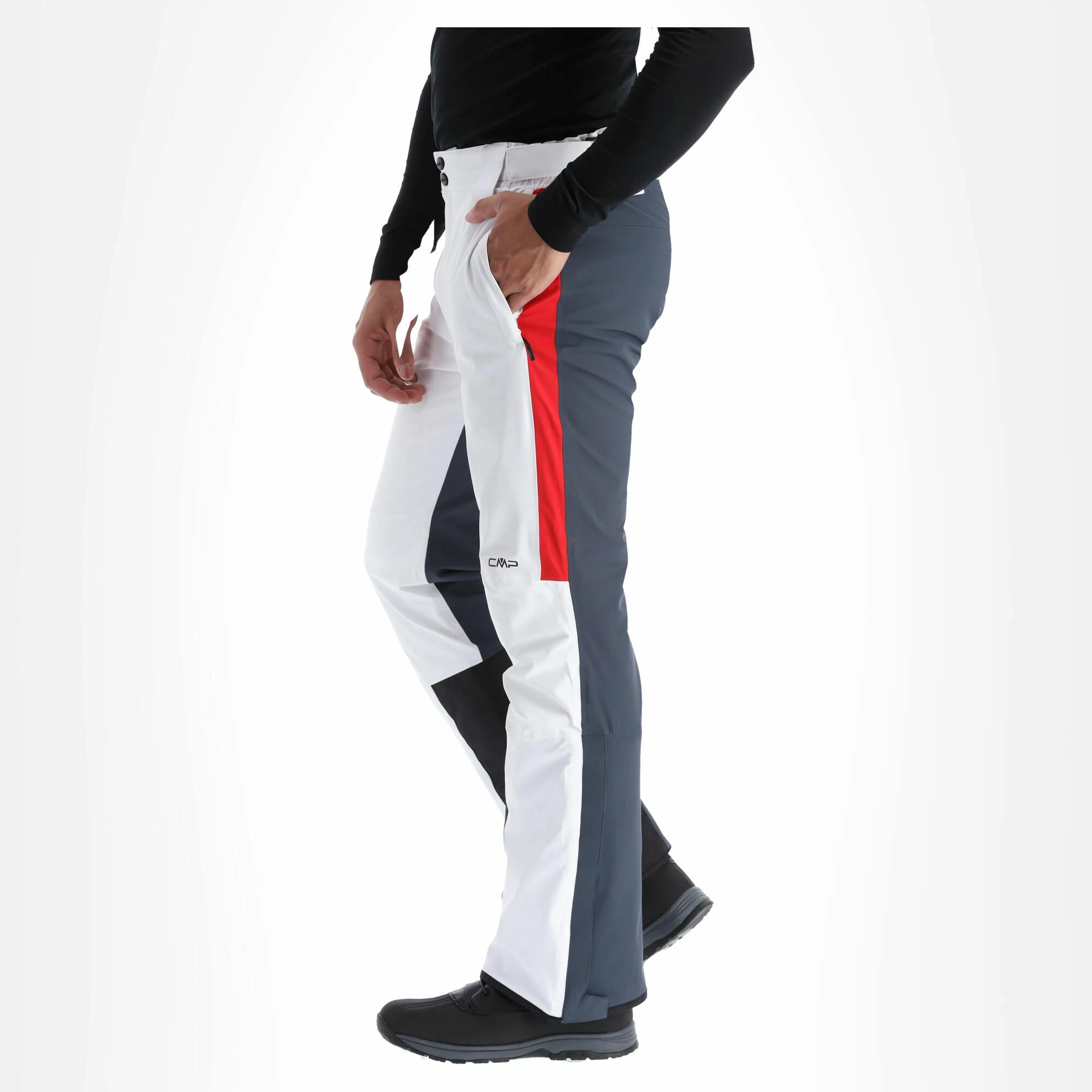 CMP, 30W0487 Ski Pants Men Titanio Grey, White - Image 4