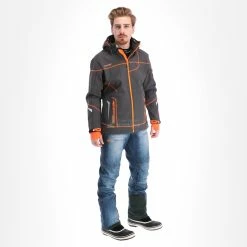 Geographical Norway, Tushiba Men 007 + Bs Softshell Ski Jacket Men Dark Grey, Orange