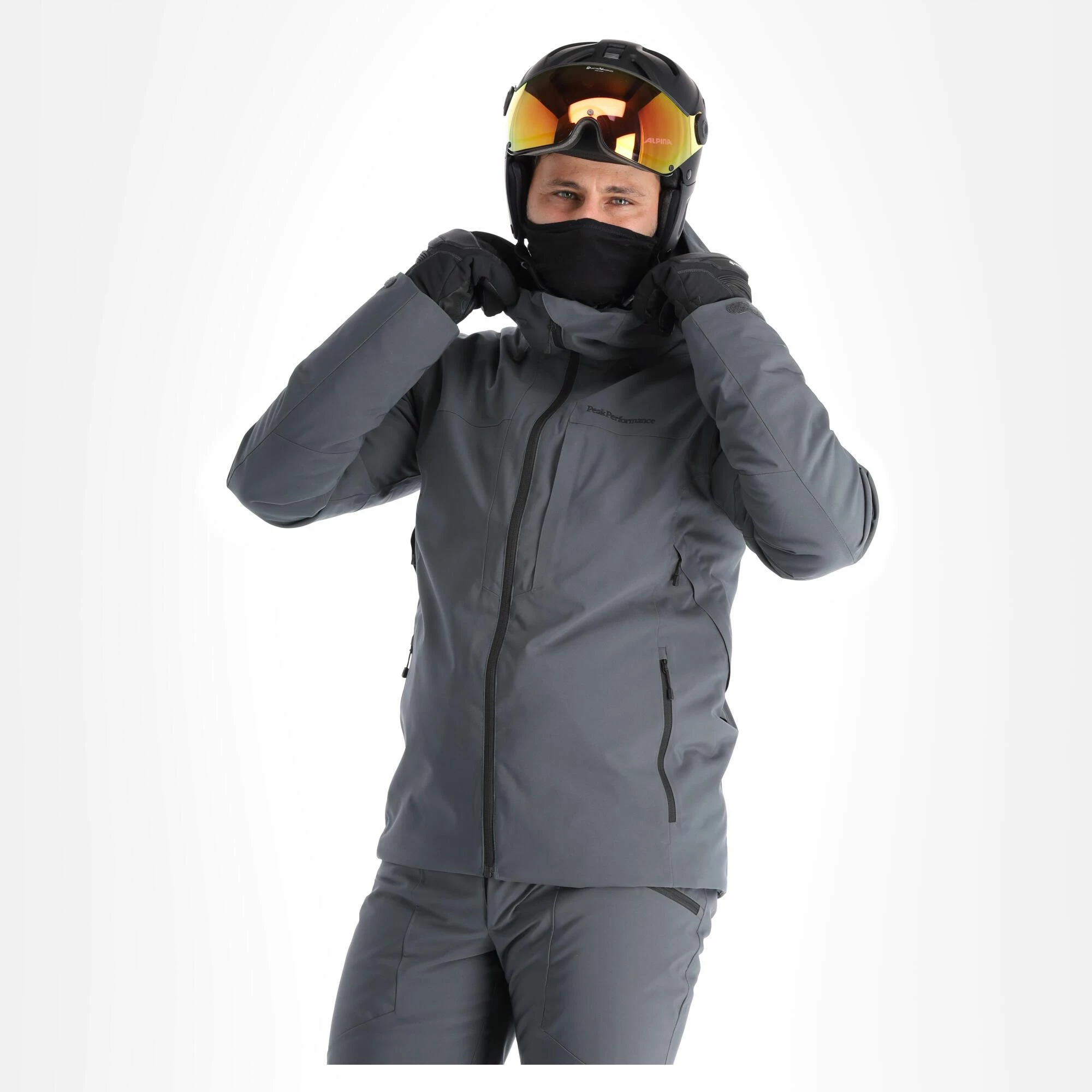 Peak Performance, Maroon Jacket Ski Jacket Men Motion Grey - Image 2