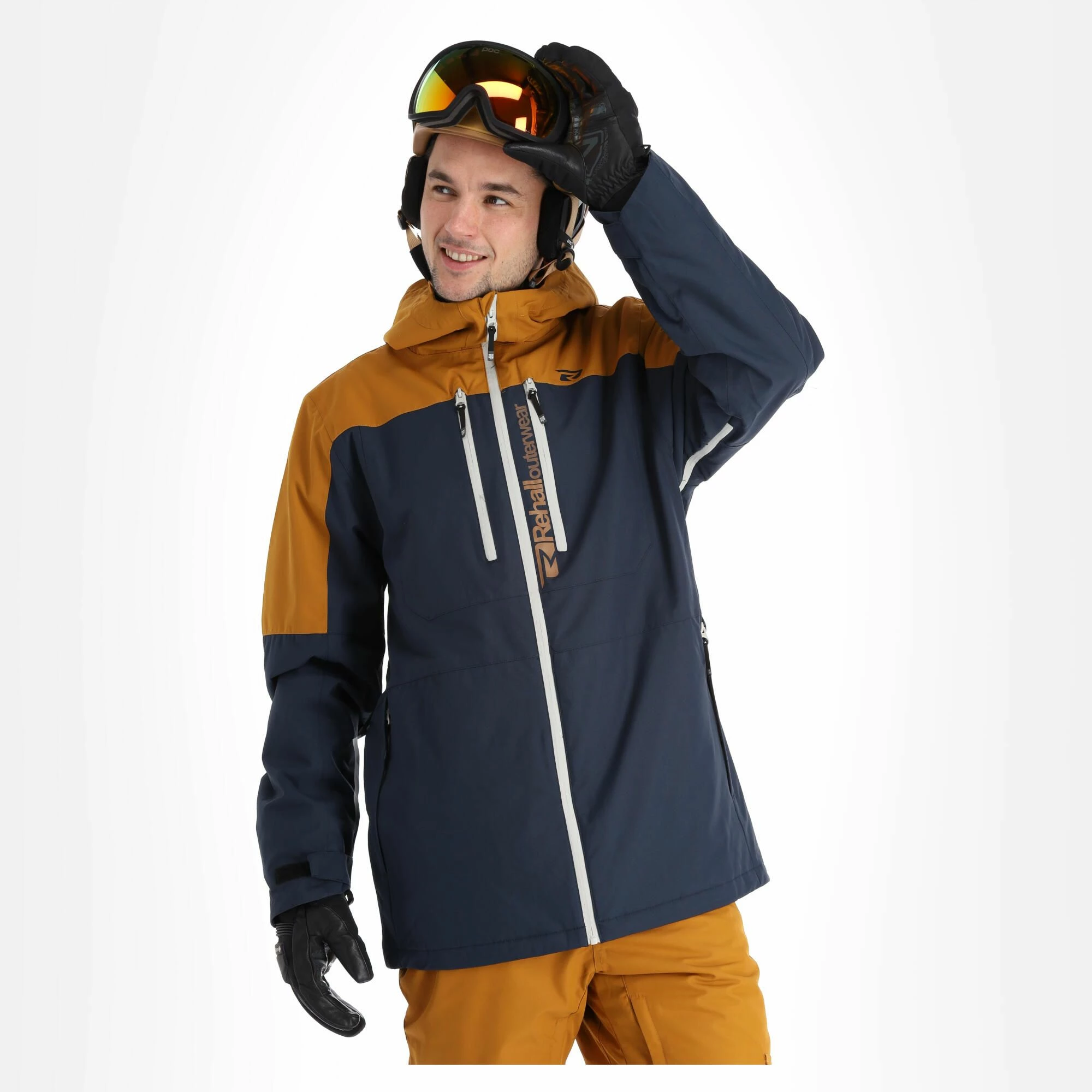 Rehall, Cream-R Ski Jacket Men Cathay Spice Brown - Image 2