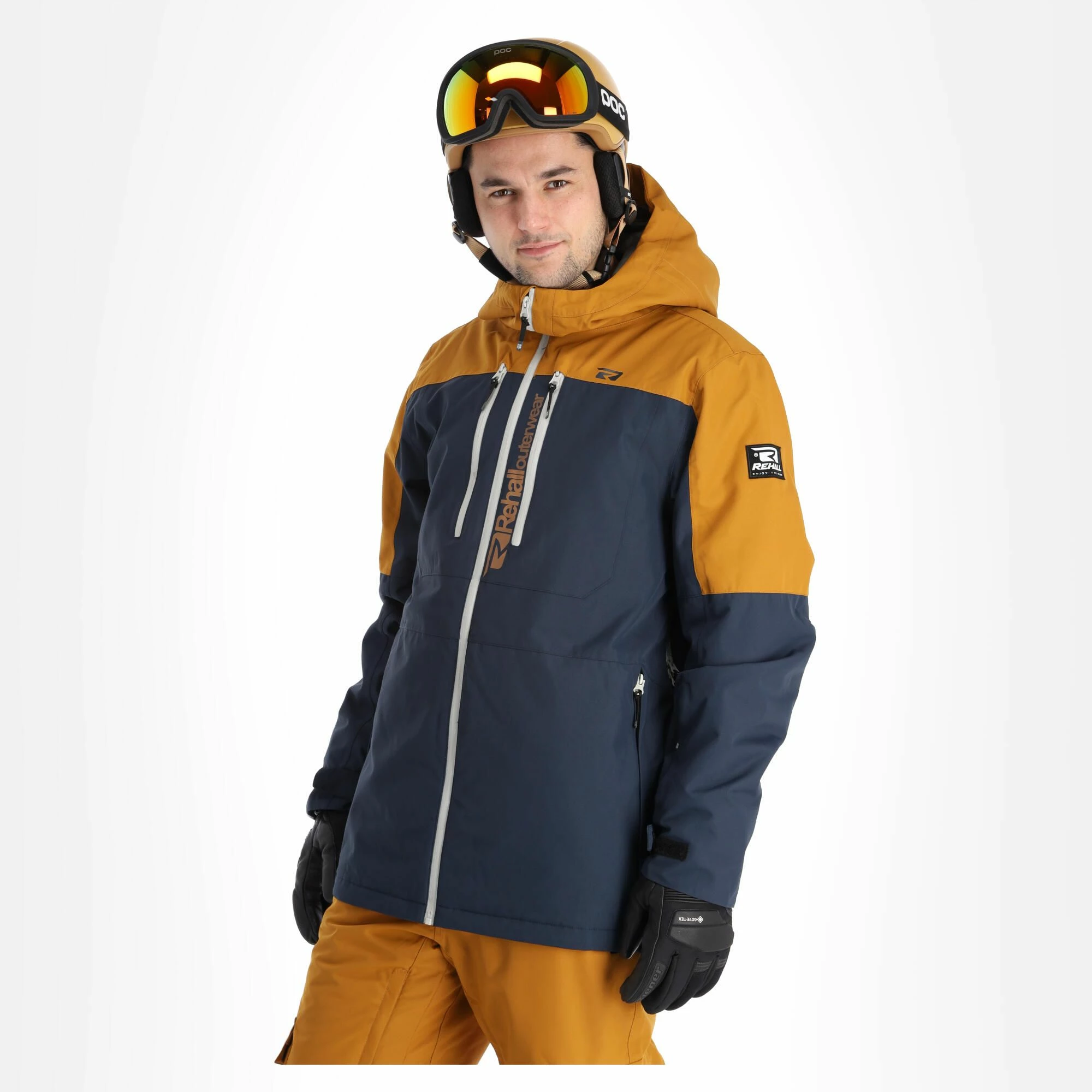 Rehall, Cream-R Ski Jacket Men Cathay Spice Brown - Image 4