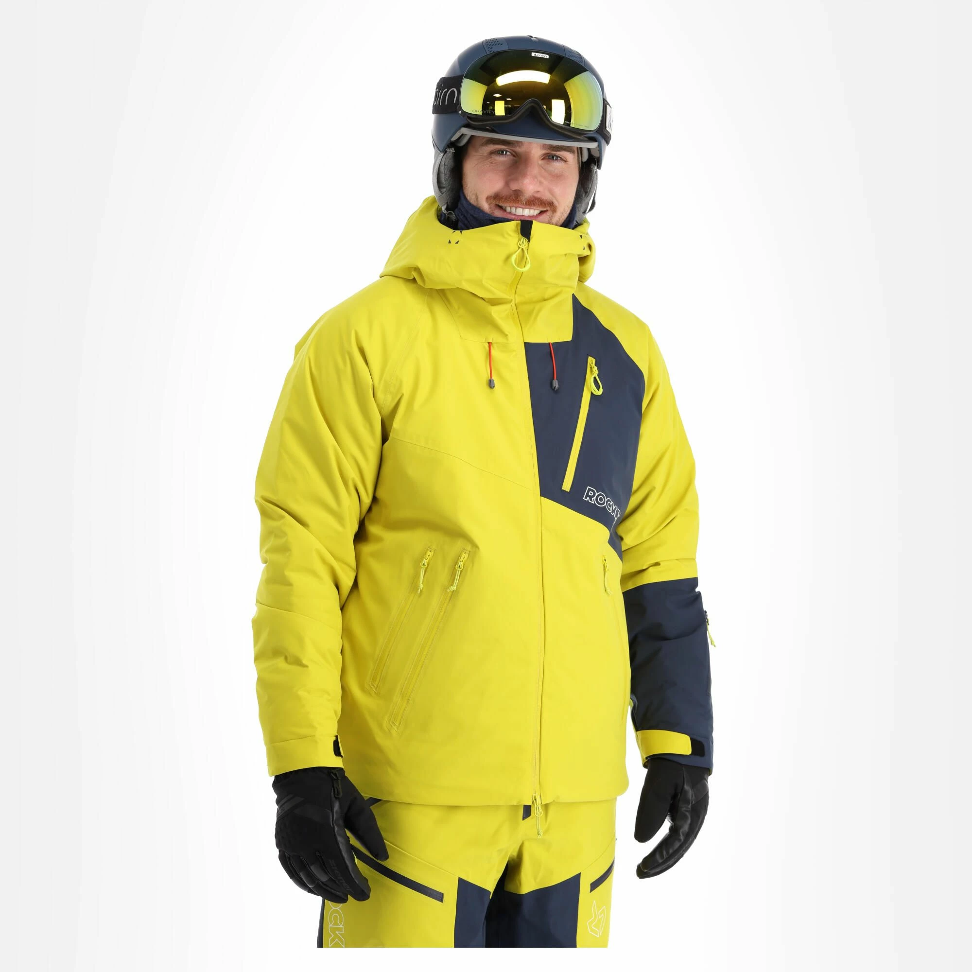 Rock Experience, Aiguille Ski Jacket Men Citronelle Blue Nights Yellow - Image 2