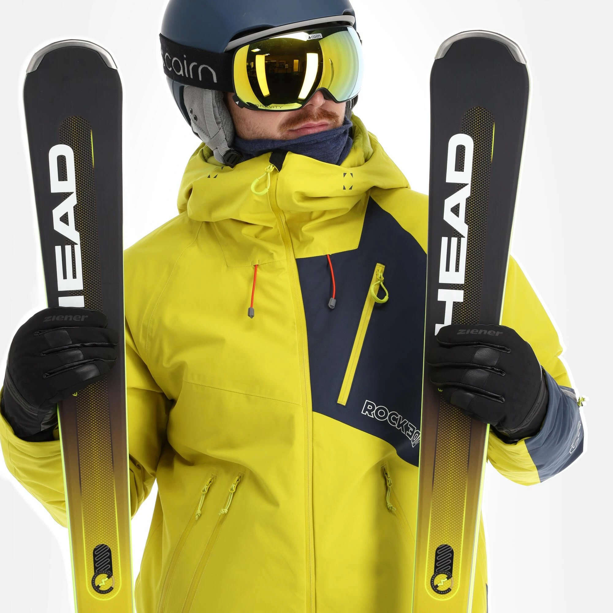 Rock Experience, Aiguille Ski Jacket Men Citronelle Blue Nights Yellow - Image 5