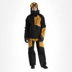 Rock Experience, Ice Thriller Hardshell Ski Jacket Men Caviar Golden Brown