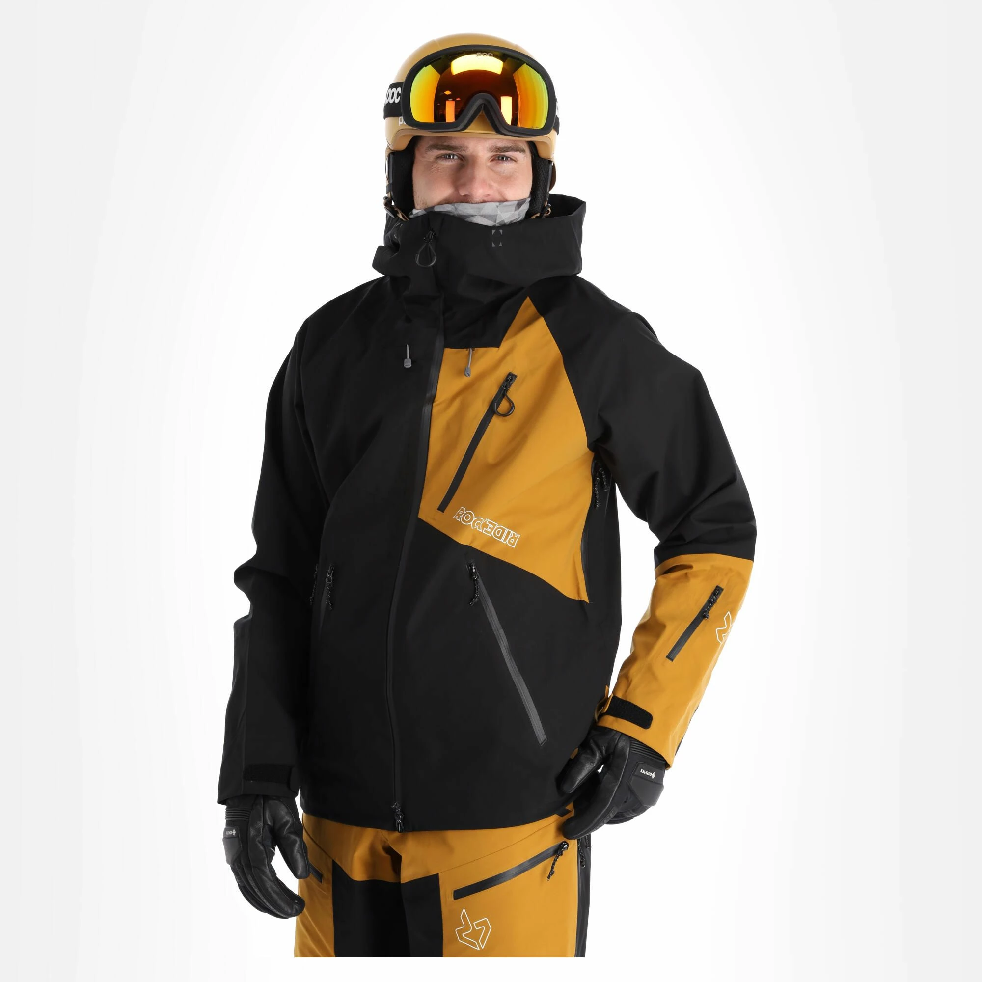 Rock Experience, Ice Thriller Hardshell Ski Jacket Men Caviar Golden Brown - Image 4