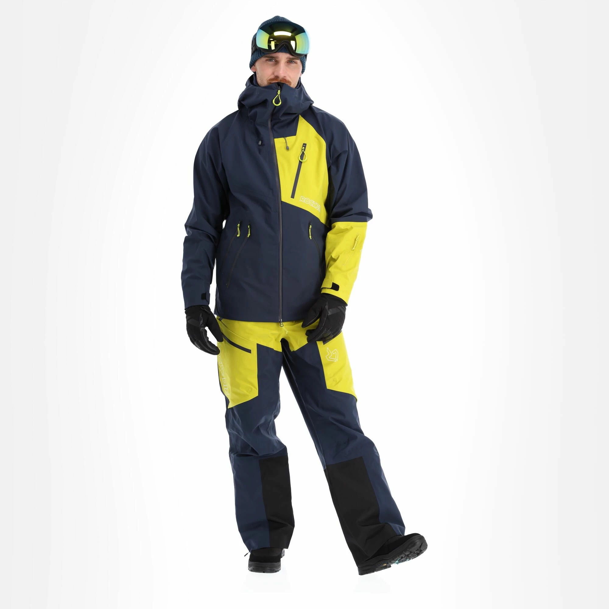 Rock Experience, Ice Thriller Hardshell Ski Jacket Men Citronelle Nights Blue