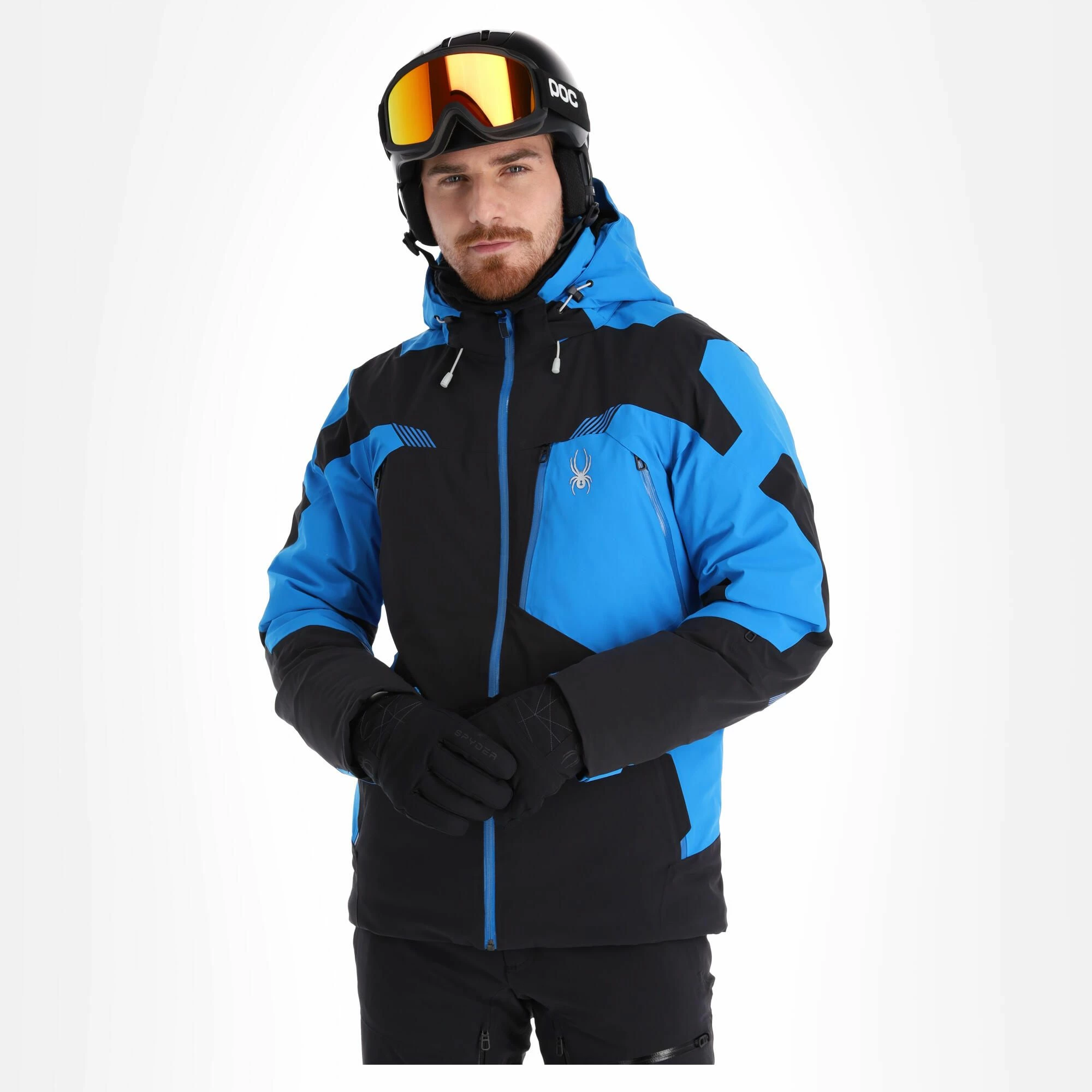 Spyder, Leader Ski Jacket Men Black, Blue - Image 4