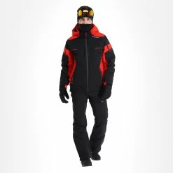 Spyder, Monterosa Gtx Ski Jacket Men Volcano Black, Red