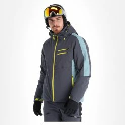 Spyder, Orbiter Ski Jacket Men Ebony Tundra Grey -Obermeyer Shop spyder orbiter aa jas gevoerd heren ebony tundra grijs 22spyde132v2 BI 04