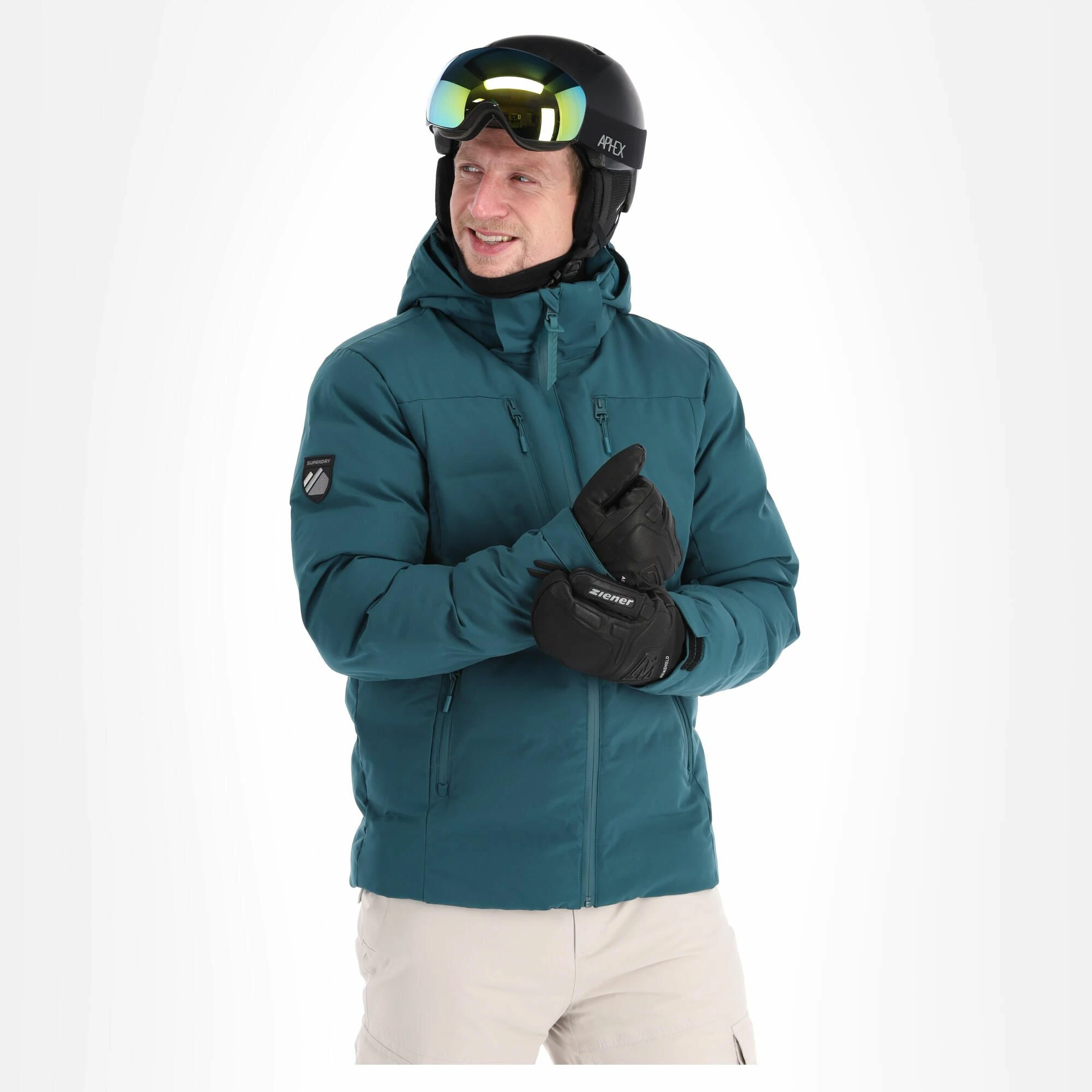 Superdry, Radar Pro Puffer Ski Jacket Men Deep Atlantic Teal Blue - Image 4